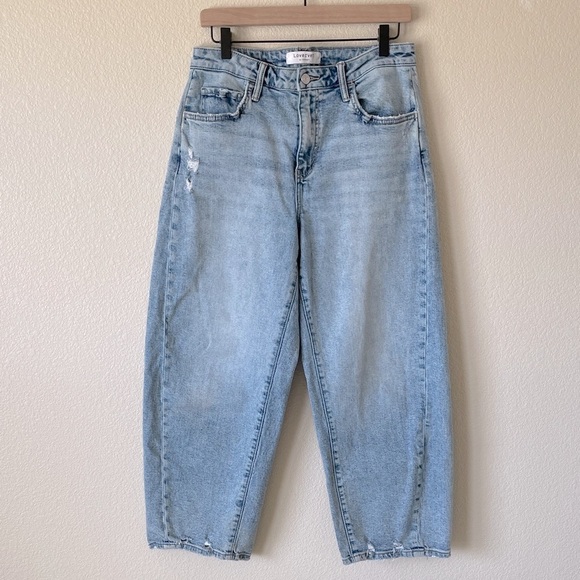 Vervet Denim - Lovervet High Rise Barrel Jeans Women’s 30/11 Light Wash Baggy Loose LV1502 Pant